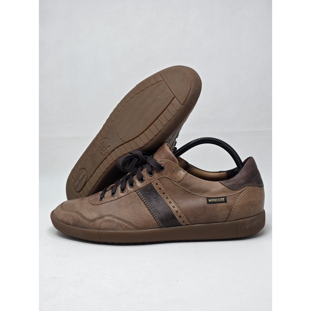 Mephisto Mens Leather Chestnut Brown Steve Urban Sneakers Size 8.5 Pre-owned
